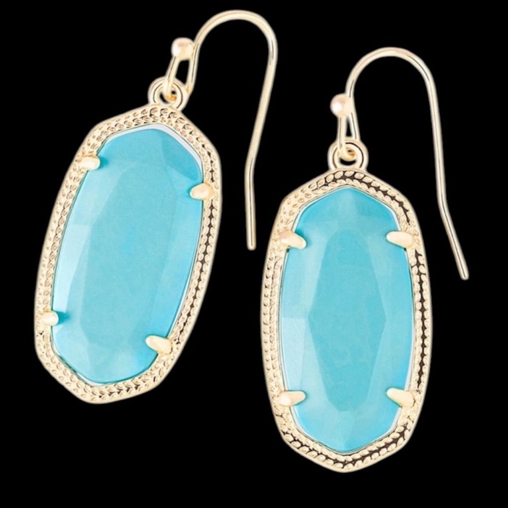 Kendra Scott Dani Gold Earrings in Turquoise